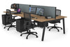 Quadro 4 Person Office Workstation [1400L x 700W] - Thumbnail 70 