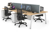 Quadro 4 Person Office Workstation [1400L x 700W] - Thumbnail 20 