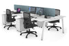 Quadro 4 Person Office Workstation [1600L x 700W] - Thumbnail 5 