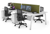 Quadro 4 Person Office Workstation [1600L x 700W] - Thumbnail 8 
