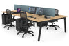 Quadro 4 Person Office Workstation [1600L x 800W with Cable Scallop] - Thumbnail 58 