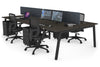 Quadro 4 Person Office Workstation [1600L x 800W with Cable Scallop] - Thumbnail 77 