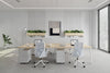 Quadro 4 Person Office Workstation [1600L x 800W with Cable Scallop] - Thumbnail 3 