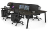 Quadro 4 Person Office Workstation [1600L x 800W with Cable Scallop] - Thumbnail 83 