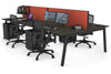 Quadro 4 Person Office Workstation [1600L x 800W with Cable Scallop] - Thumbnail 78 
