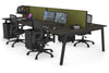 Quadro 4 Person Office Workstation [1600L x 800W with Cable Scallop] - Thumbnail 80 