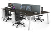 Quadro 4 Person Office Workstation [1600L x 800W with Cable Scallop] - Thumbnail 42 