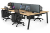 Quadro 4 Person Office Workstation [1600L x 800W with Cable Scallop] - Thumbnail 63 