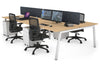 Quadro 4 Person Office Workstation [1600L x 800W with Cable Scallop] - Thumbnail 15 