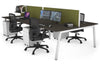 Quadro 4 Person Office Workstation [1600L x 800W with Cable Scallop] - Thumbnail 40 