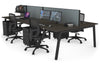Quadro 4 Person Office Workstation [1600L x 800W with Cable Scallop] - Thumbnail 82 