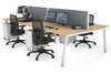 Quadro 4 Person Office Workstation [1600L x 800W with Cable Scallop] - Thumbnail 21 
