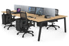 Quadro 4 Person Office Workstation [1600L x 800W with Cable Scallop] - Thumbnail 56 