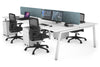 Quadro 4 Person Office Workstation [1600L x 800W with Cable Scallop] - Thumbnail 6 