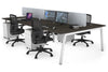 Quadro 4 Person Office Workstation [1600L x 800W with Cable Scallop] - Thumbnail 35 
