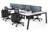 Quadro 4 Person Office Workstation [1600L x 800W with Cable Scallop] - Thumbnail 48 