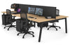 Quadro 4 Person Office Workstation [1800L x 800W with Cable Scallop] - Thumbnail 86 