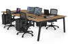 Quadro 4 Person Office Workstation [1800L x 800W with Cable Scallop] - Thumbnail 62 