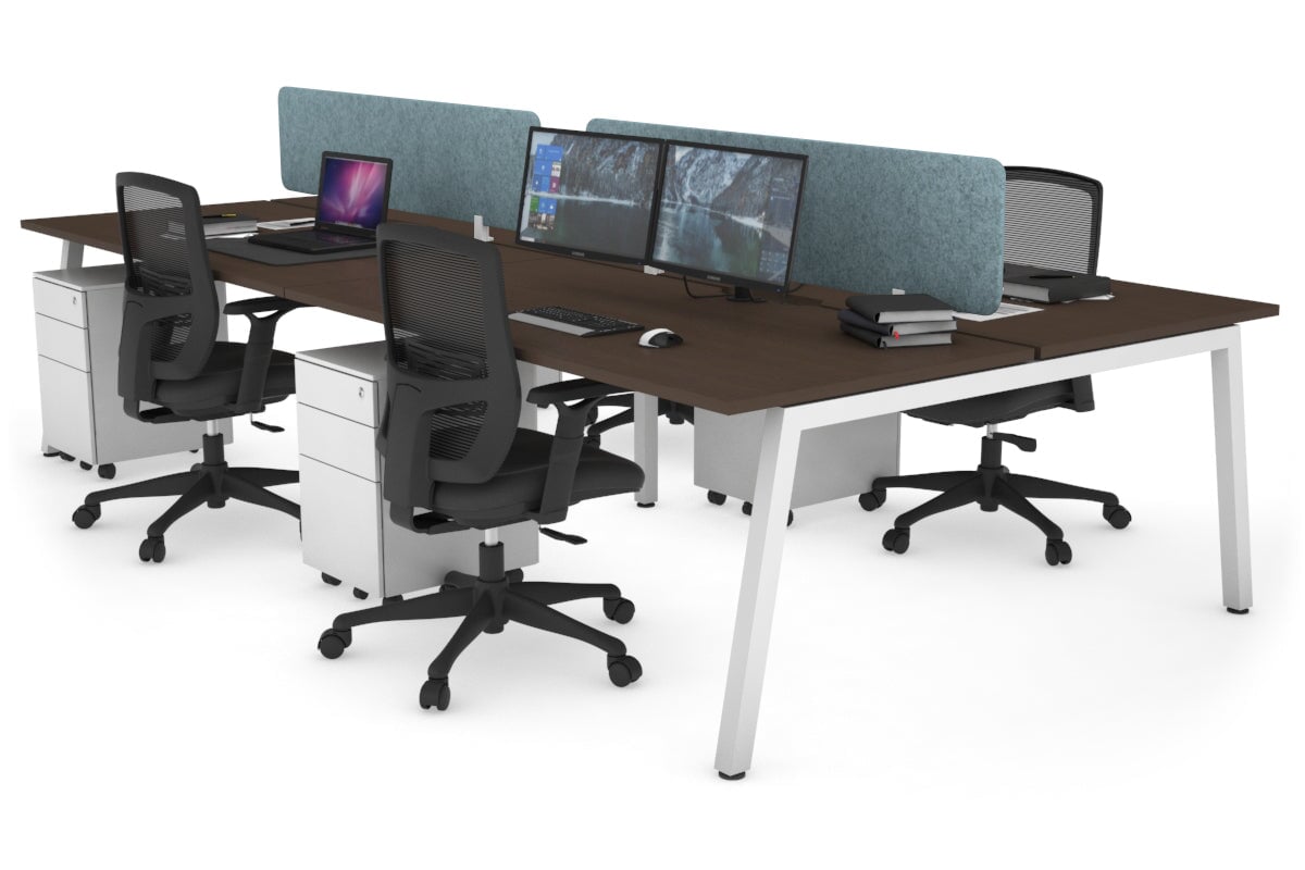 Quadro 4 Person Office Workstations [1800L x 800W with Cable Scallop] Jasonl 