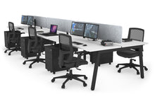  - Quadro 6 Person Office Workstations [1200L x 700W] - 1