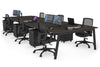 Quadro 6 Person Office Workstation [1400L x 800W with Cable Scallop] - Thumbnail 74 