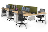 Quadro 6 Person Office Workstation [1400L x 800W with Cable Scallop] - Thumbnail 20 