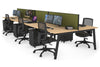Quadro 6 Person Office Workstation [1400L x 800W with Cable Scallop] - Thumbnail 61 