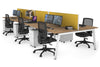 Quadro 6 Person Office Workstation [1400L x 800W with Cable Scallop] - Thumbnail 29 