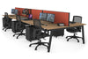 Quadro 6 Person Office Workstation [1400L x 800W with Cable Scallop] - Thumbnail 68 