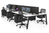 Quadro 6 Person Office Workstation [1400L x 800W with Cable Scallop] - Thumbnail 54 