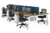 Quadro 6 Person Office Workstation [1400L x 800W with Cable Scallop] - Thumbnail 31 