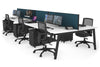 Quadro 6 Person Office Workstation [1400L x 800W with Cable Scallop] - Thumbnail 52 