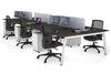 Quadro 6 Person Office Workstation [1400L x 800W with Cable Scallop] - Thumbnail 35 
