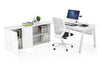 Quadro A Executive Setting - White Frame [1600L x 800W with Cable Scallop] - Thumbnail 9 