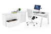 Quadro A Executive Setting - White Frame [1600L x 800W with Cable Scallop] - Thumbnail 7 