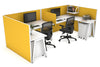Quadro A Legs 2 Person Corner Workstation - U Configuration - White Frame [1600L x 1800W with Cable Scallop] - Thumbnail 7 