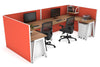 Quadro A Legs 2 Person Corner Workstation - U Configuration - White Frame [1600L x 1800W with Cable Scallop] - Thumbnail 32 