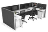 Quadro A Legs 2 Person Corner Workstation - U Configuration - White Frame [1600L x 1800W with Cable Scallop] - Thumbnail 14 