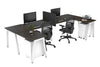 Quadro A Legs 2 Person Corner Workstation - U Configuration - White Frame [1600L x 1800W with Cable Scallop] - Thumbnail 45 