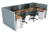 Quadro A Legs 2 Person Corner Workstation - U Configuration - White Frame [1600L x 1800W with Cable Scallop] - Thumbnail 40 