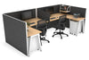 Quadro A Legs 2 Person Corner Workstation - U Configuration - White Frame [1600L x 1800W with Cable Scallop] - Thumbnail 15 