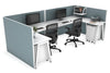 Quadro A Legs 2 Person Corner Workstation - U Configuration - White Frame [1600L x 1800W with Cable Scallop] - Thumbnail 12 