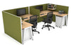Quadro A Legs 2 Person Corner Workstation - U Configuration - White Frame [1600L x 1800W with Cable Scallop] - Thumbnail 23 