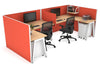 Quadro A Legs 2 Person Corner Workstation - U Configuration - White Frame [1600L x 1800W with Cable Scallop] - Thumbnail 19 