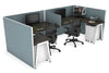 Quadro A Legs 2 Person Corner Workstation - U Configuration - White Frame [1600L x 1800W with Cable Scallop] - Thumbnail 55 