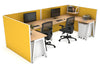 Quadro A Legs 2 Person Corner Workstation - U Configuration - White Frame [1600L x 1800W with Cable Scallop] - Thumbnail 20 