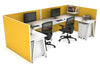 Quadro A Legs 2 Person Corner Workstation - U Configuration - White Frame [1600L x 1800W with Cable Scallop] - Thumbnail 6 