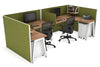 Quadro A Legs 2 Person Corner Workstation - U Configuration - White Frame [1600L x 1800W with Cable Scallop] - Thumbnail 37 