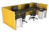 Quadro A Legs 2 Person Corner Workstation - U Configuration - White Frame [1600L x 1800W with Cable Scallop] - Thumbnail 48 