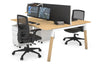 Quadro A Legs 2 Person Office Workstation - Wood Legs Cross Beam [1400L x 700W] - Thumbnail 21 
